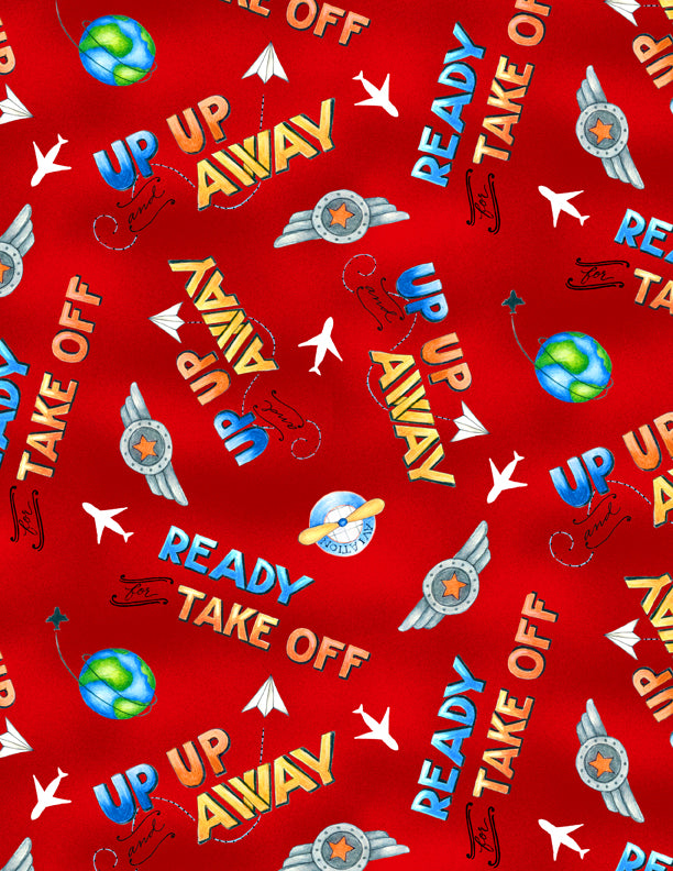 Ready for Take off - Red - Wilmington Prints