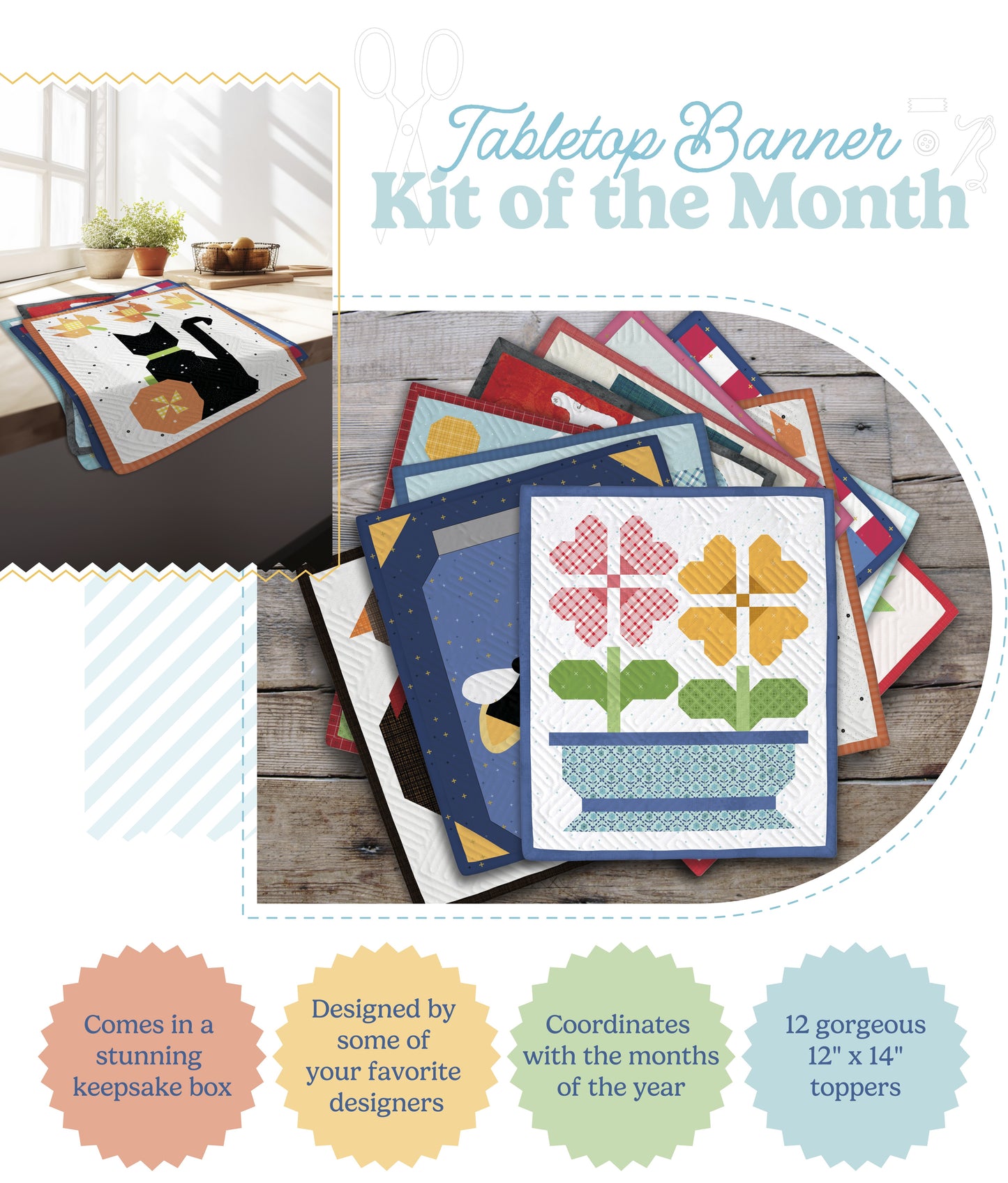 April Hoppy To Meet You Tabletop Banner Kit - Riley Blake Designs