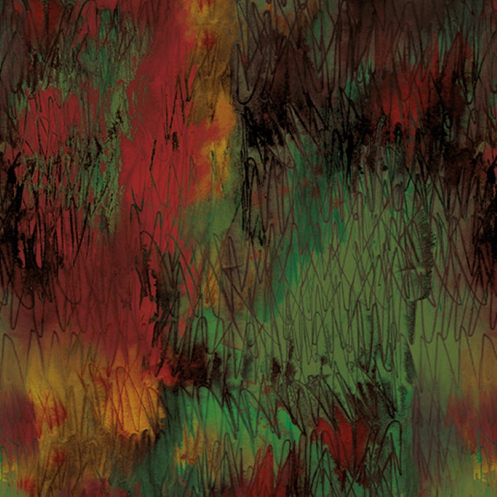 Reflections - Colored Glass Green/Orange - Benartex