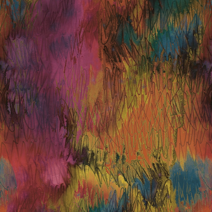 Reflections - Colored Glass Orange/Plum - Benartex