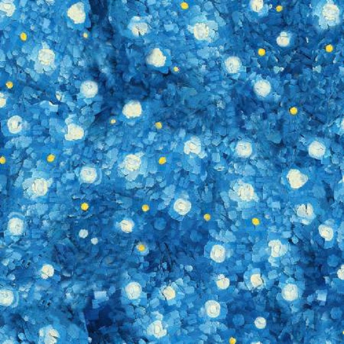 Blue Starry Night - 3-Wishes Fabric