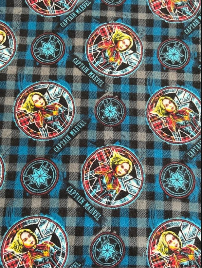 Captain Marvel - Flannel - Camelot Fabrics