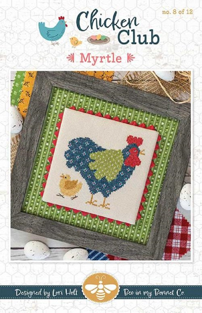 Chicken Club Cross Stitch Pattern #8 - Myrtle - It's Sew Emma