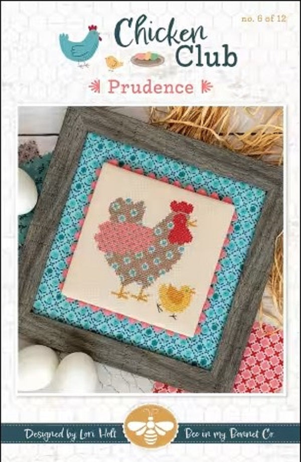 Chicken Club Cross Stitch Pattern #6 - Prudence - It's Sew Emma