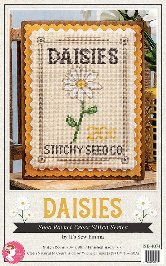 Seed Packet Cross Stitch Series - Daisies - It's Sew Emma