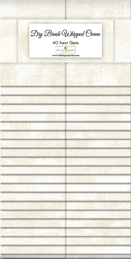 Essentials Dry Brush - Whipped Cream - 2.5 inch strips - Wilmington Prints