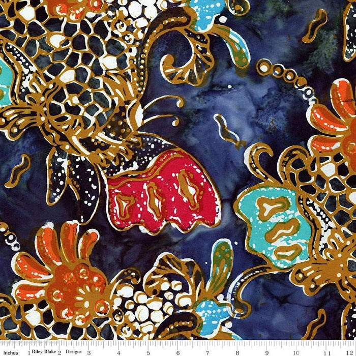 Expressions Batiks Express Yourself! - Vintage Sogan, Black Bean - Riley Blake Designs