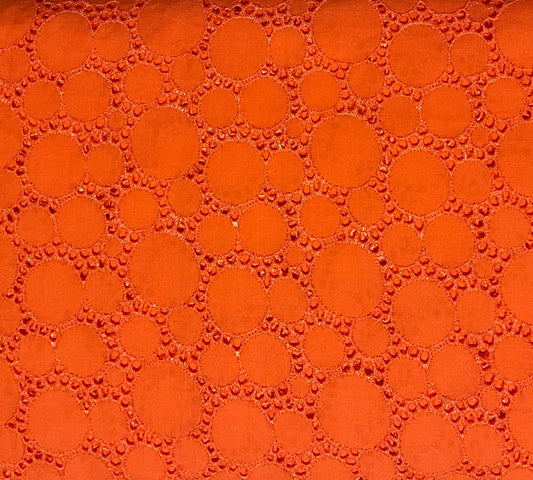Orange Eyelet - Fabric Depot