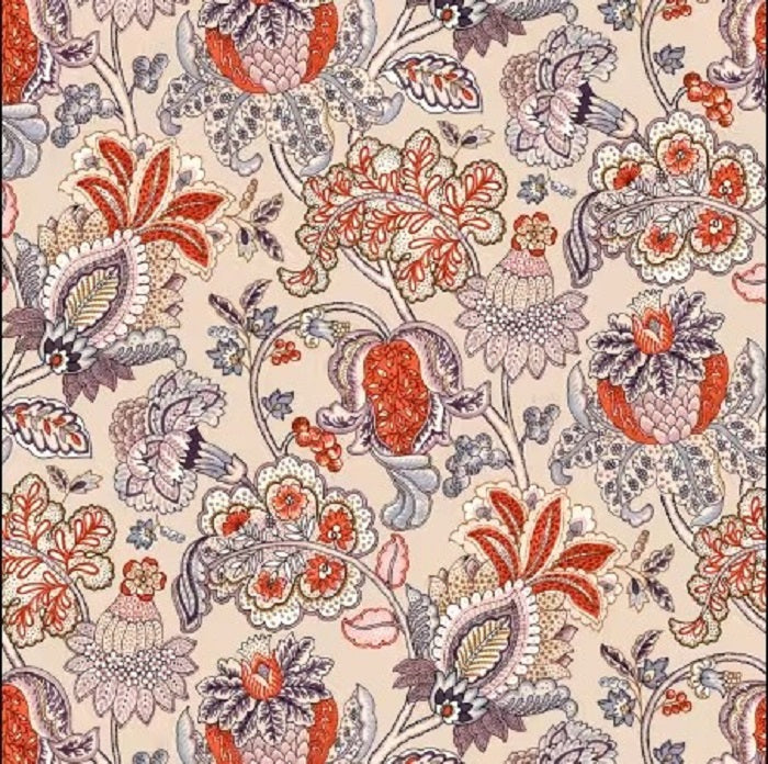 Le Baroque Jacobean Allover - Cream - P&B Textiles