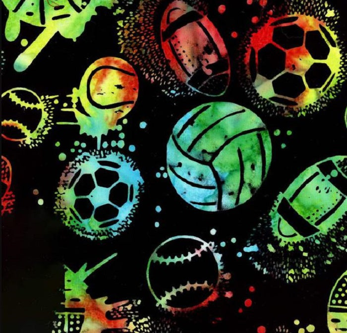 Expressions Batik - Let's Play Ball! Tie Dye - Riley Blake Designs