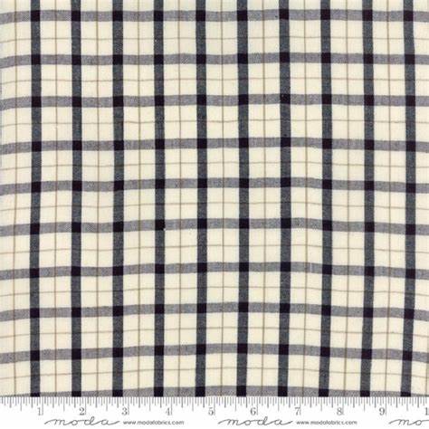 Tartan Plaid Cresent Iron Black Natural - Moda