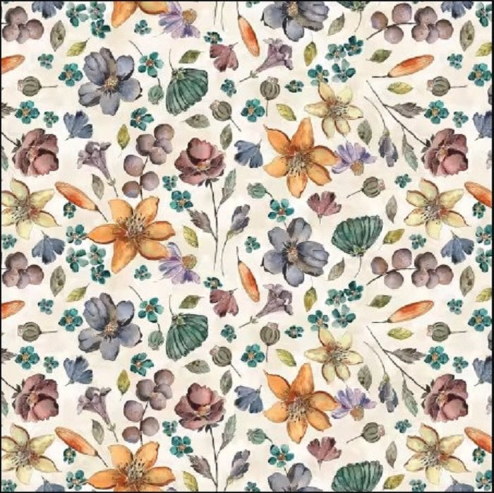 Night Whispers - Floral on White - Clothworks