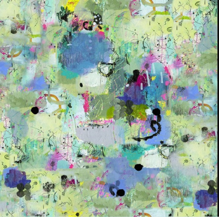 Painter's Joy - Pale Blue Digital Collage - Clothworks