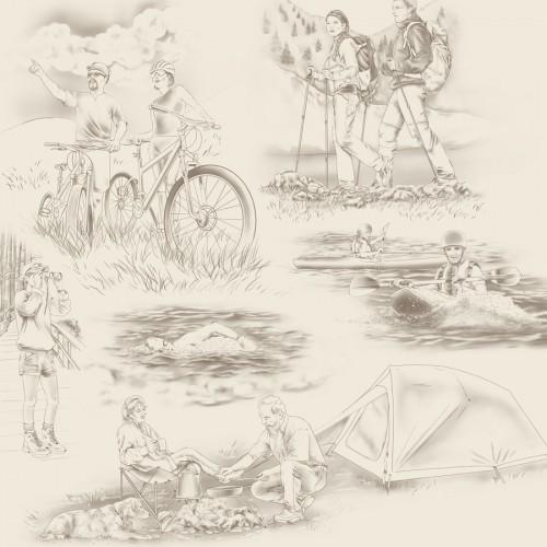 1/4 Yard Our National Parks Stone - QT Fabrics