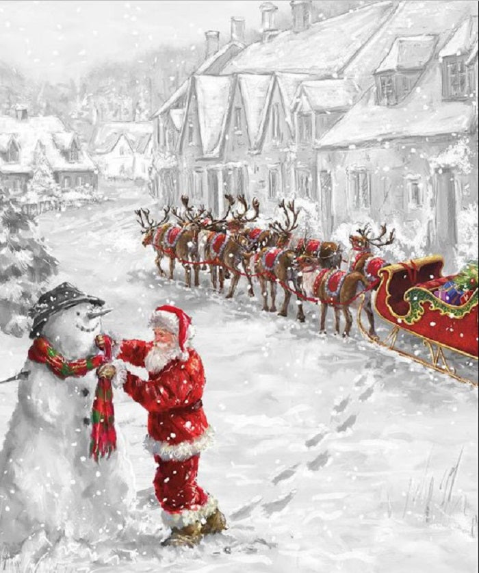 Santa's Snowman - 1-yard Panel - Riley Blake Designs