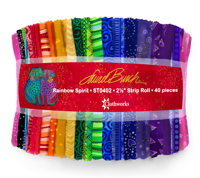 Rainbow Spirit Jelly Roll - Clothworks