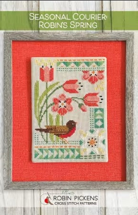 Seasonal Courier - Robin's Spring Cross Stitch Pattern - Robin Pickens