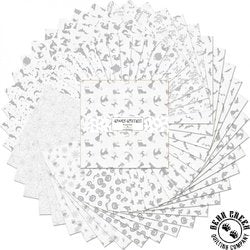 Essential 10" Layer Cake - Stocking Stuffers 2, Lt Gray on White - Wilmington Prints