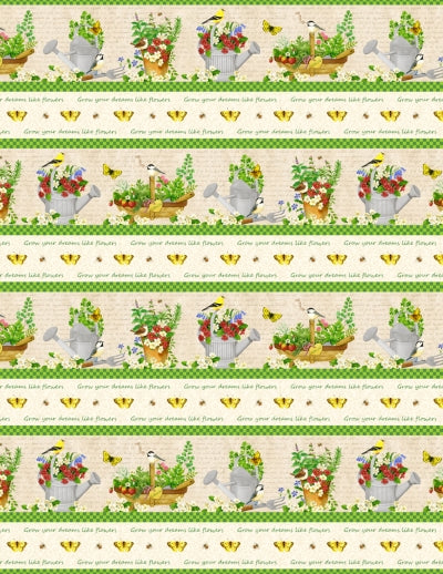 From The Garden - Repeating Stripe - Wilmington Prints