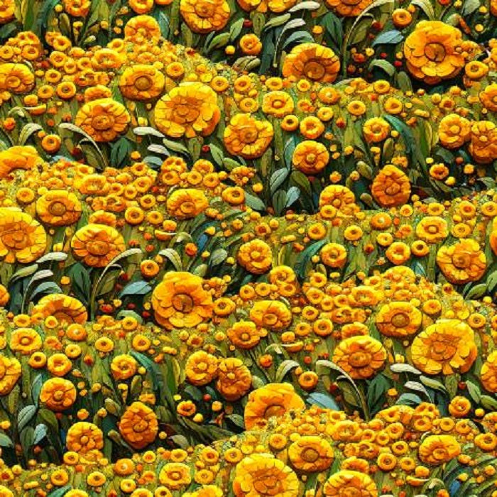 Yellow Fields of Gold - 3-Wishes Fabric