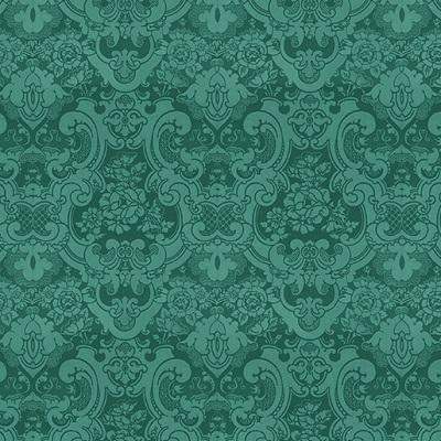 3/4 Yard Christmas Magic - Brocade Green - Benartex