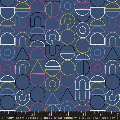 Reign -- Noble, Geometric Shapes, Bluebell - Ruby Star Society