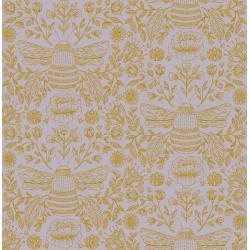 1/2 Yard Summer In The Cotswolds Bee's Knees - Dusk Metallic - RJR Fabrics