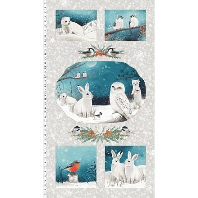 Winter Woodland Panel - Clothworks Textiles