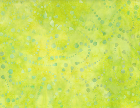 Batiks - Dots and Triangles Lime Green  - Wilmington Prints
