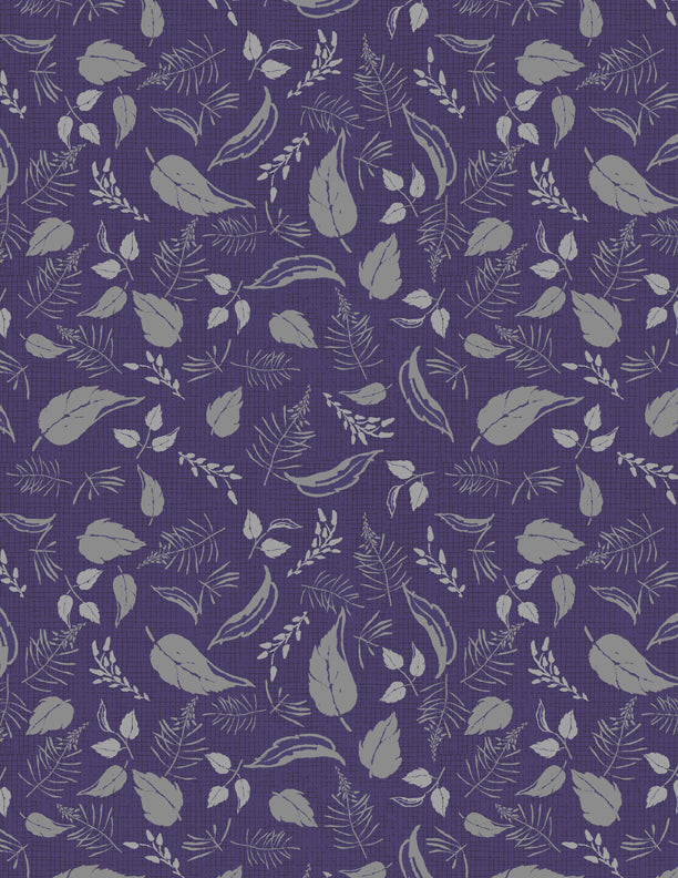 Purple Haze - Leaves - Wilmington Prints