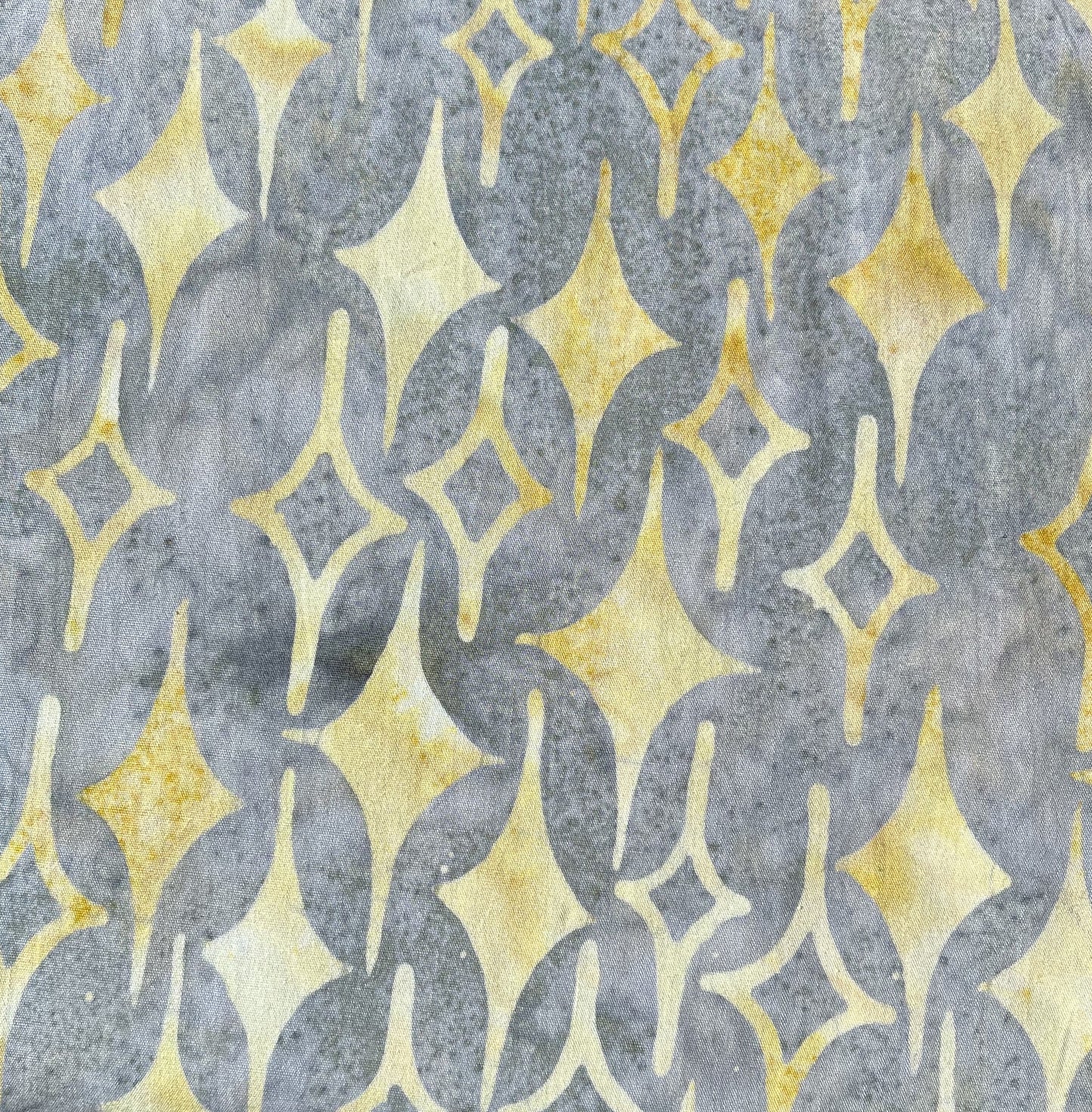 60's Diamonds - Yellow and Grey - Island Batiks