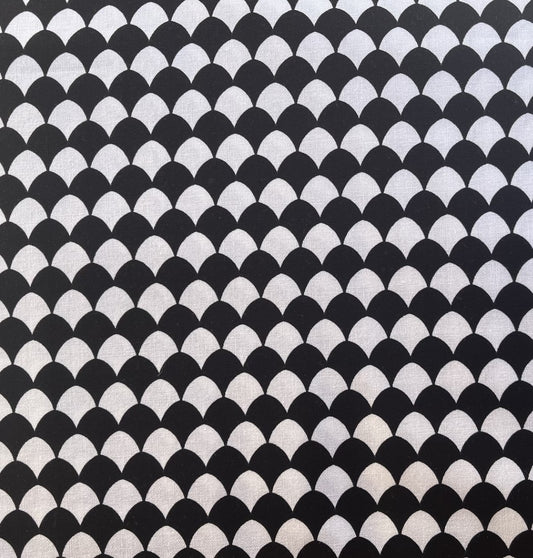Dino Daze Scales - Black and White - RJR Fabrics