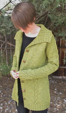 Women's Top Down Cable Cardigan