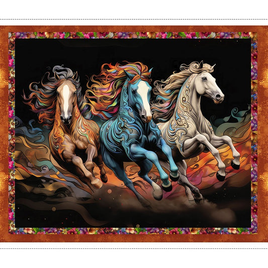 Drinkers of the Wind - Galloping Beauties - 3-Wishes Fabric