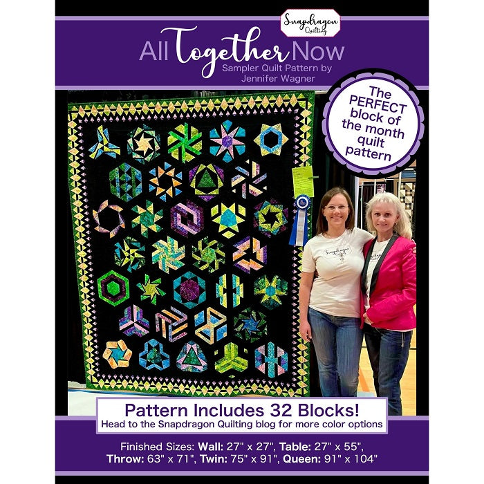 All Together Now Sampler Quilt Pattern - Snapdragon Quilting