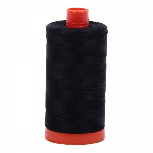 Mako Cotton Thread - Black - Aurifil