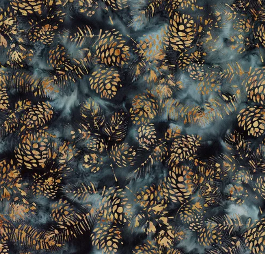 Bali Batik - Big Floral - Slate - Hoffman of California Fabrics