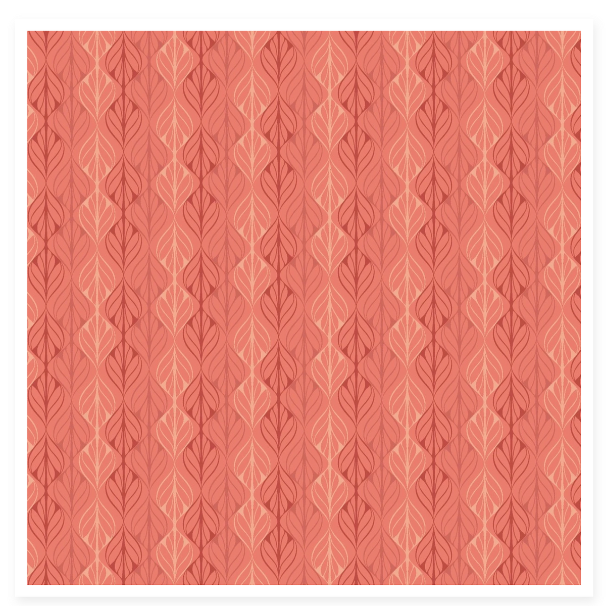 Repeating design  in light red.