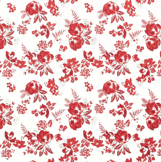 Heirloom Red Main - Cream - Riley Blake Designs