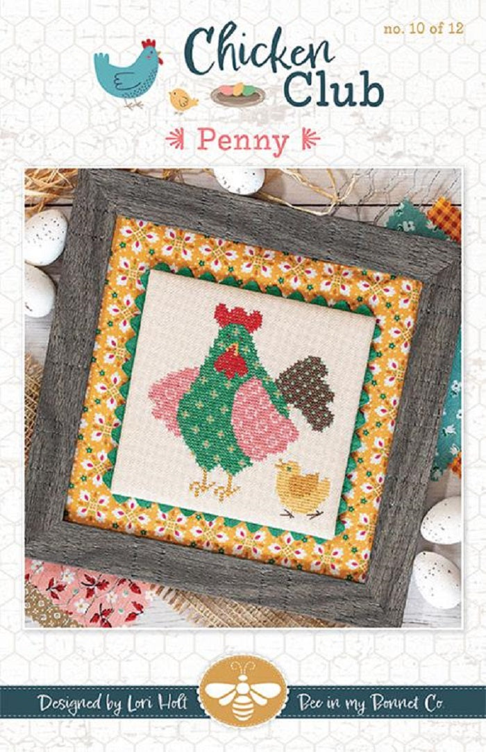 Chicken Club Cross Stitch Pattern #10 - Penny - It's Sew Emma
