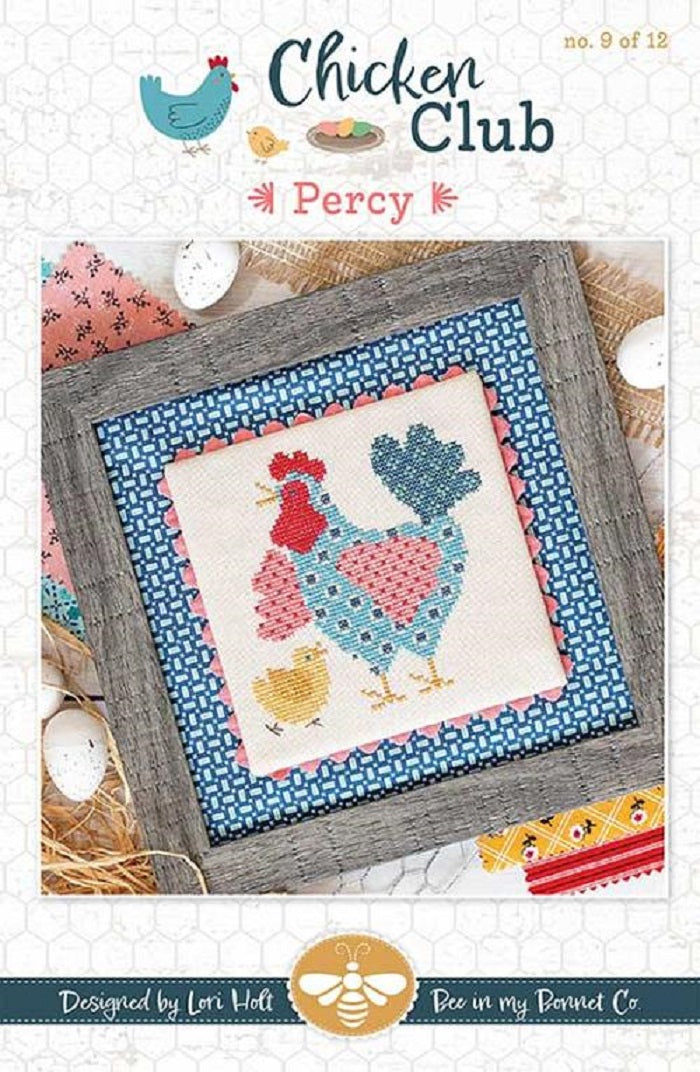 Chicken Club Cross Stitch Pattern #9 - Percy - It's Sew Emma