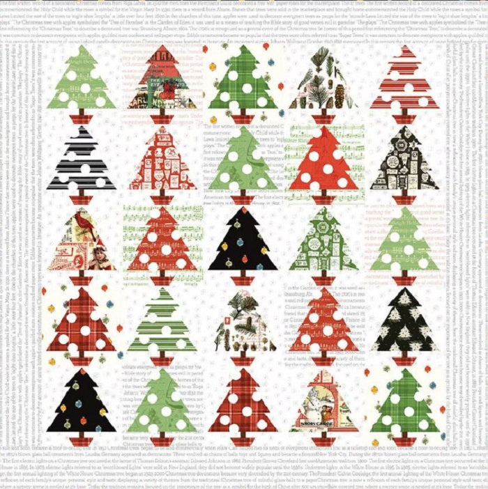Classic Christmas Tannenbaum Patch Quilt Kit - Riley Blake Designs
