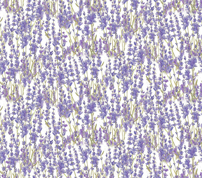 Enjoy the Little Things - Lavender on White - Clothworks Textiles