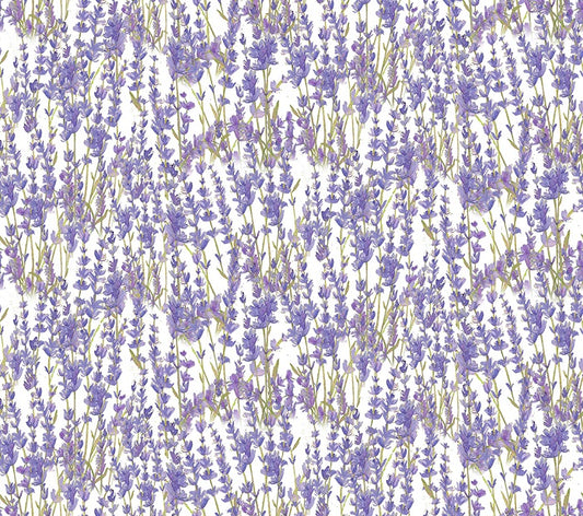 Enjoy the Little Things - Lavender on White - Clothworks Textiles