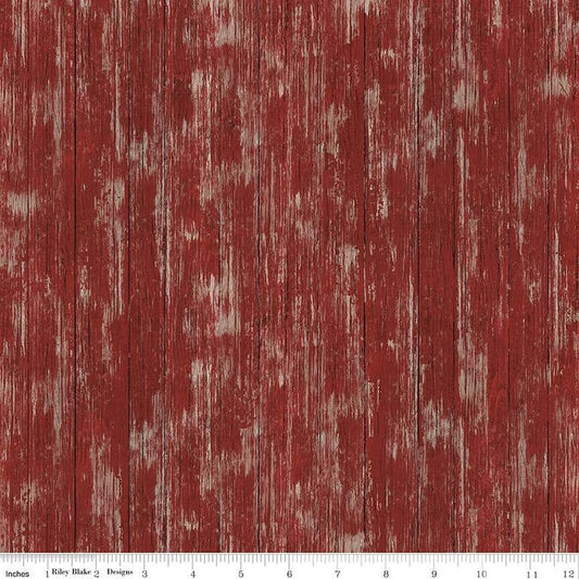 Covered Bridges in Spring - Barn Wood Burgundy - Riley Blake Designs