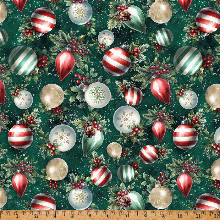 Cozy Tidings - Pine - Hoffman Fabrics