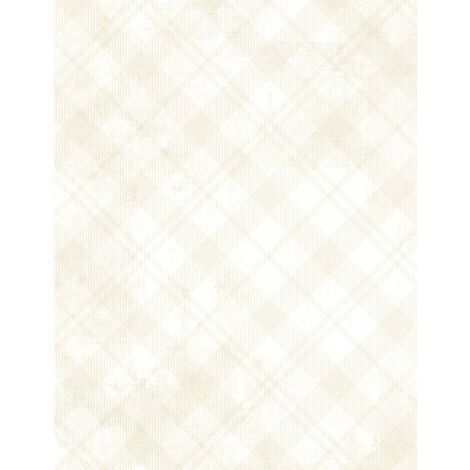 Dry Brush Plaid - Whipped Cream - Wilmington Prints