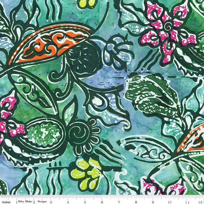 Expressions Batiks Express Yourself! - Vintage Sogan, Seafoam - Riley Blake Designs