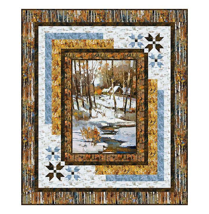 First Snow - Snowy Corner Quilt Pattern - Northcott Fabrics