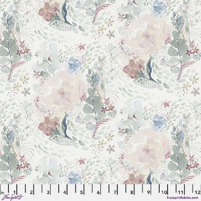 Among Flowers - Brushstrokes Multi - Free Spirt Fabrics